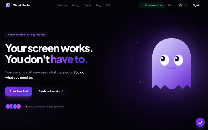 ghostmode.work, your screen works so you don't have to