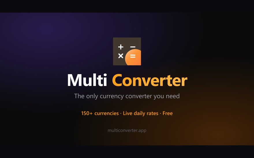 Multi Converter, free currency converter with live rates
